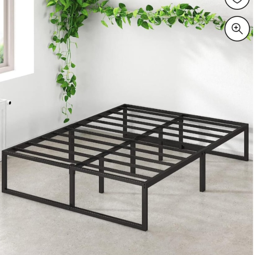 Metal Platform Bed Frame - Queen Size