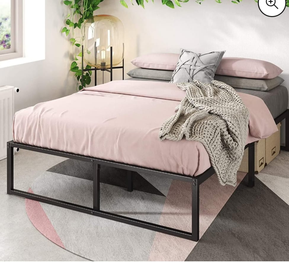 Metal Platform Bed Frame - Queen Size - photo 2