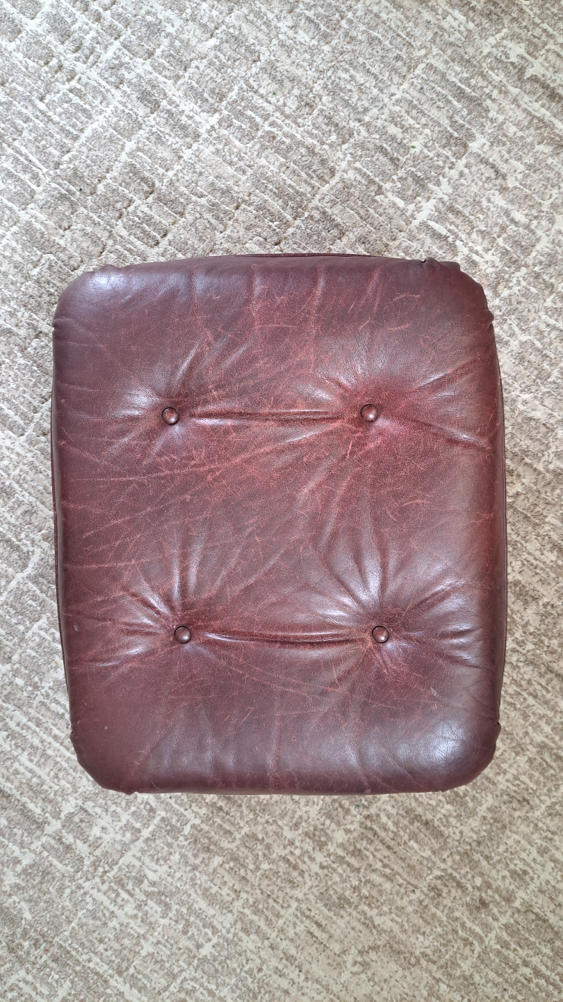 Genuine Leather Armchair with Ottoman - photo 4