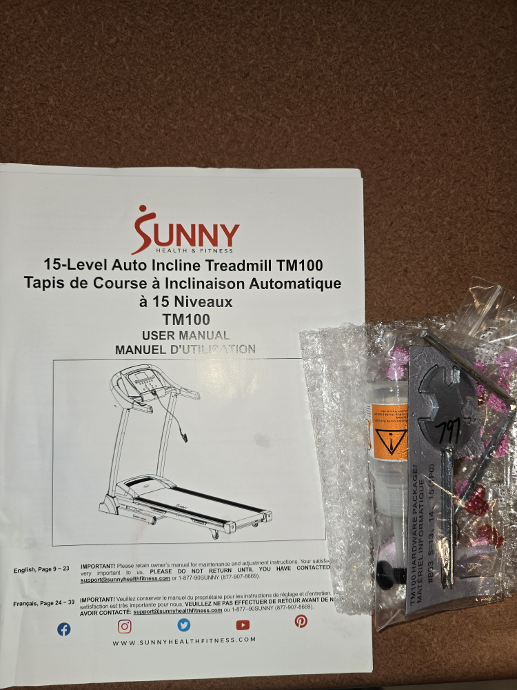 treadmill sunny health tm100 - photo 5