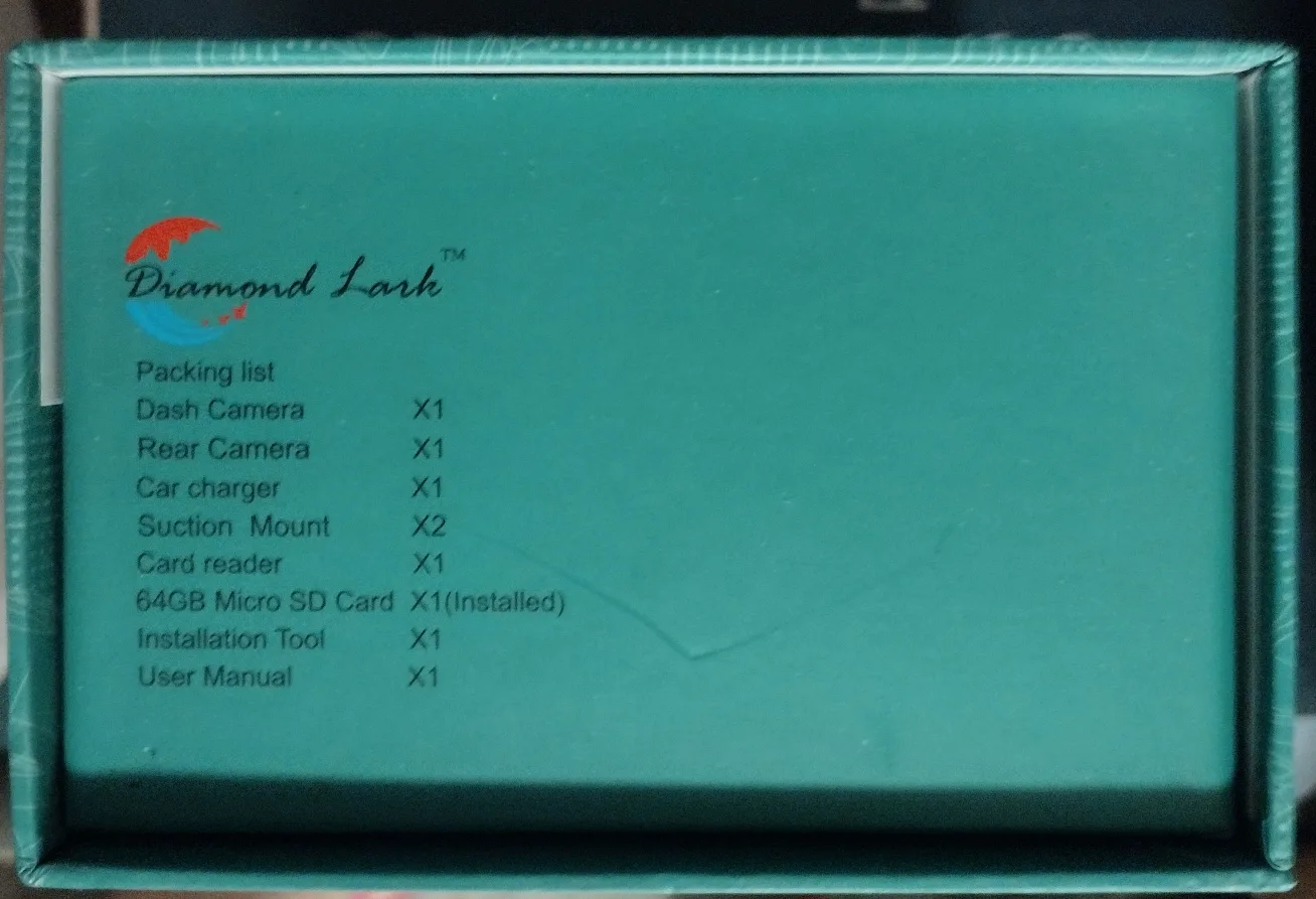 Diamond Lark Dual Camera Dash Cam 💚 image indicator(2)