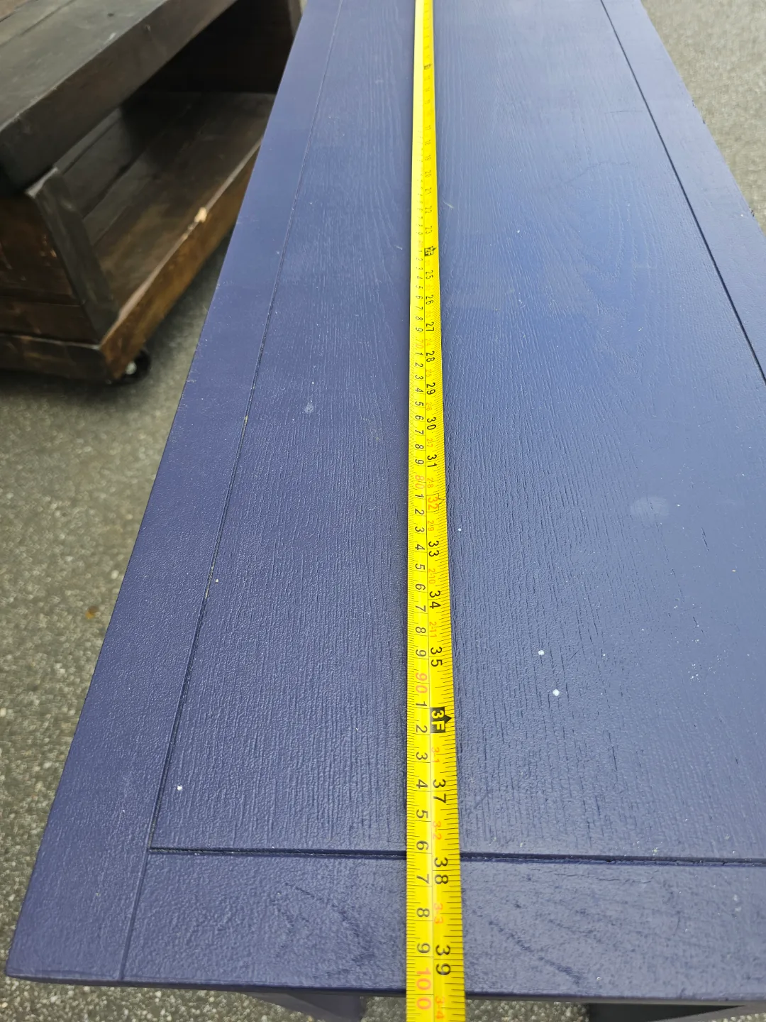 Dark Blue Console Table with Three Drawers image indicator(4)