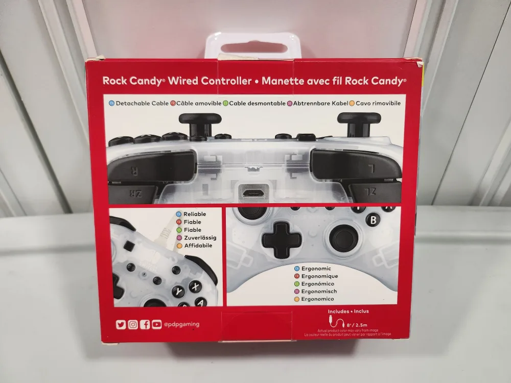 Rock Candy Frost White Wired Controller for Nintendo Switch image indicator(2)