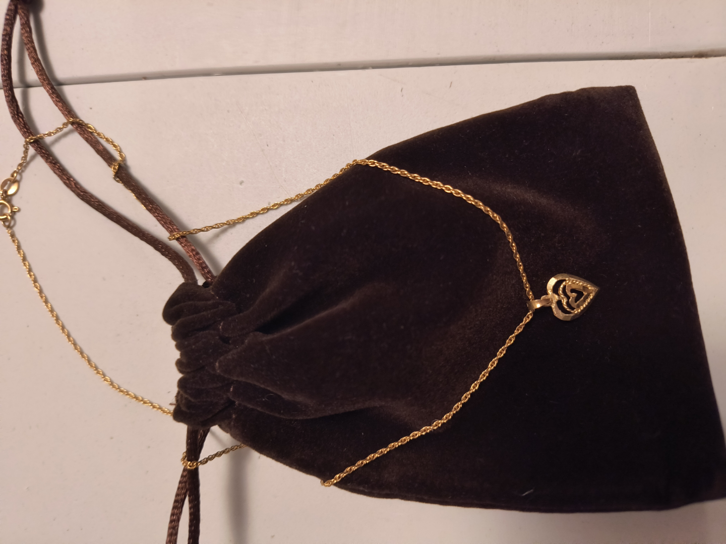 MOVING April 30-10k gold heart necklace pendant