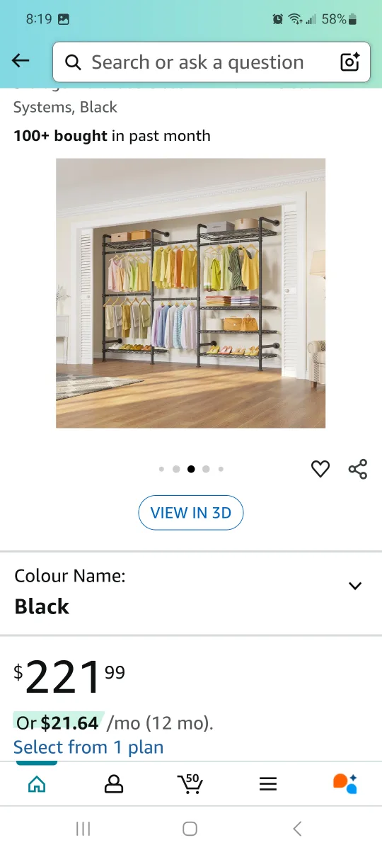 Heavy Duty Clothes Rack, Black image indicator(5)