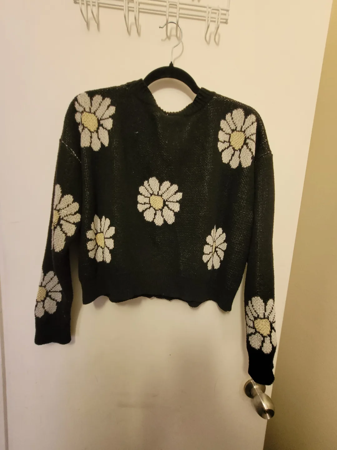 Black Daisy Cardigan Sweater image indicator(2)