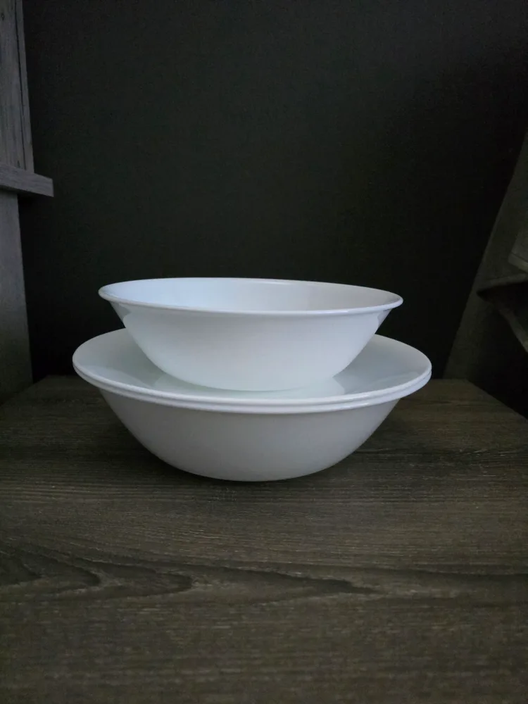 Corelle Vitrelle White Serving Bowls and Plate image indicator(6)