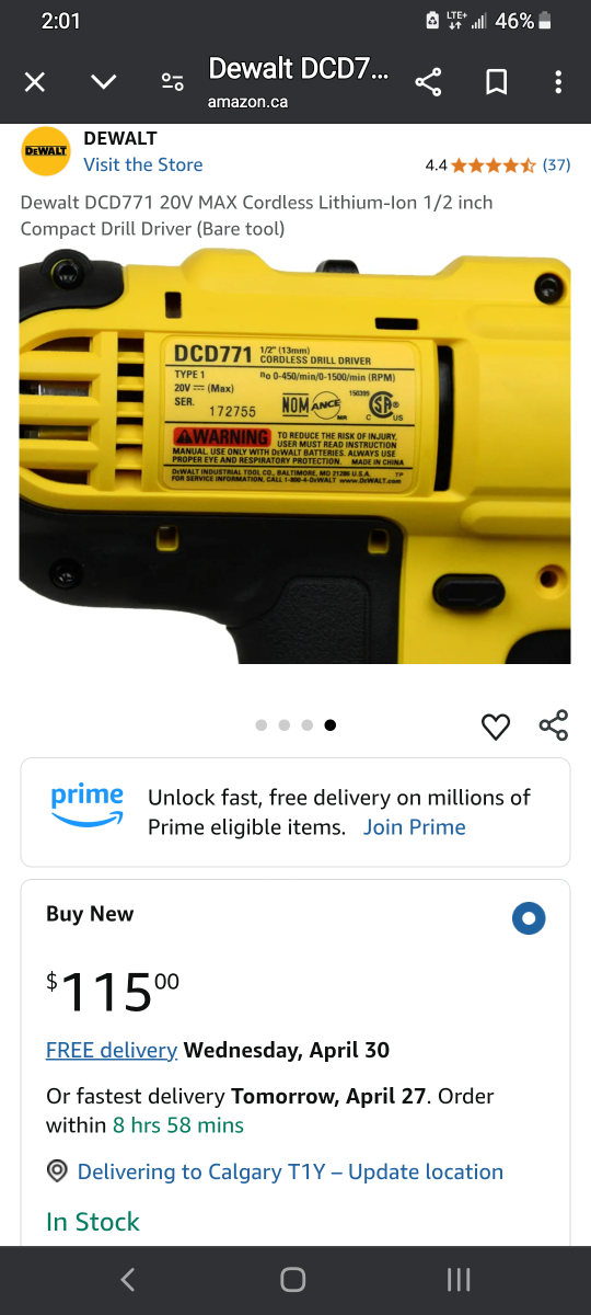 Dewalt 20V Max Cordless Drill Driver - photo 4