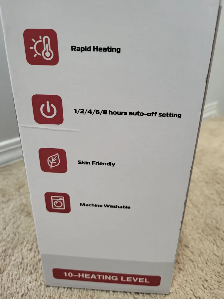 62" X 84" Heated blanket (New in box) image indicator(3)