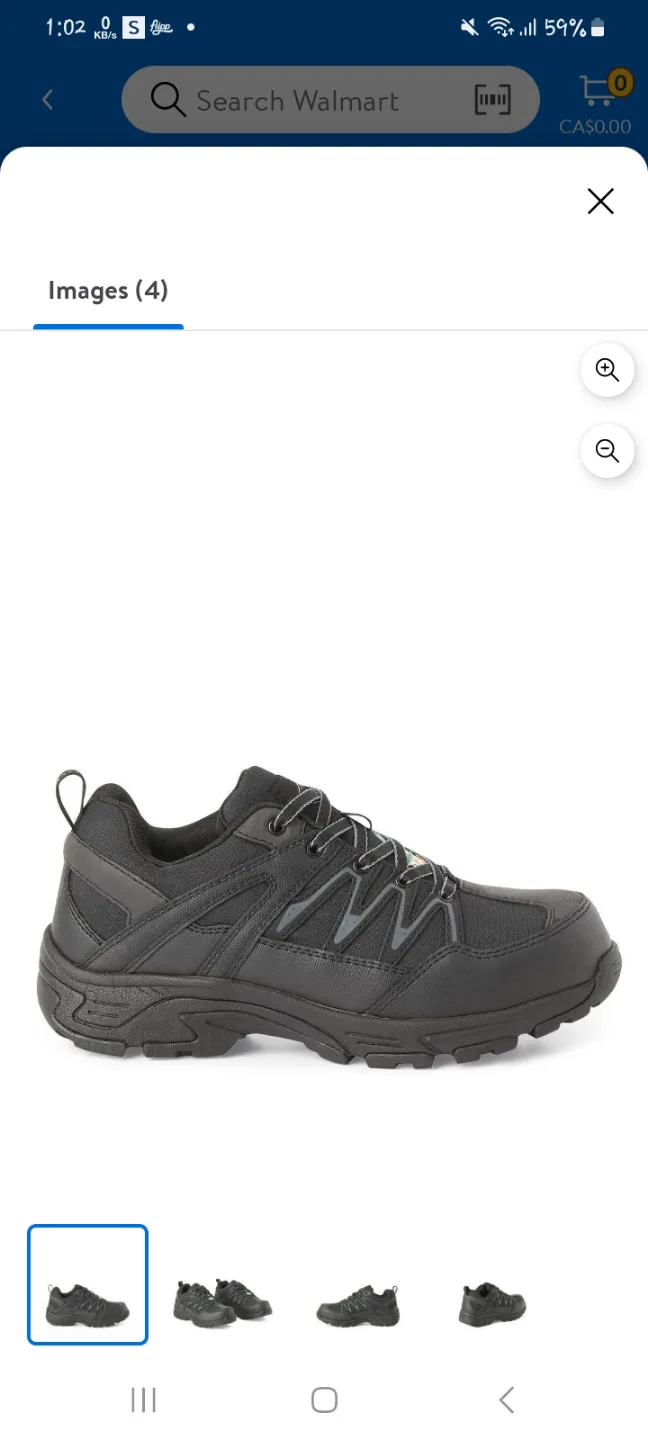Workload Men's Black Safety Shoes thumbnail