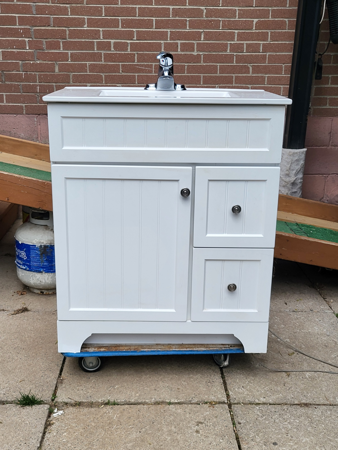 White Vanity with Sink - Excellent Condition