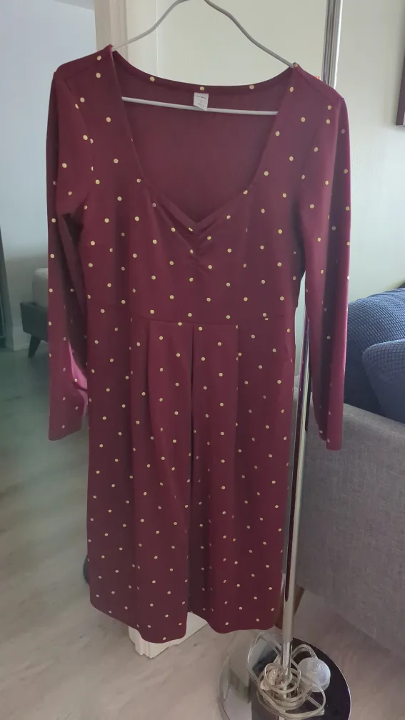 Burgundy Maternity Dress 💚 image indicator(2)