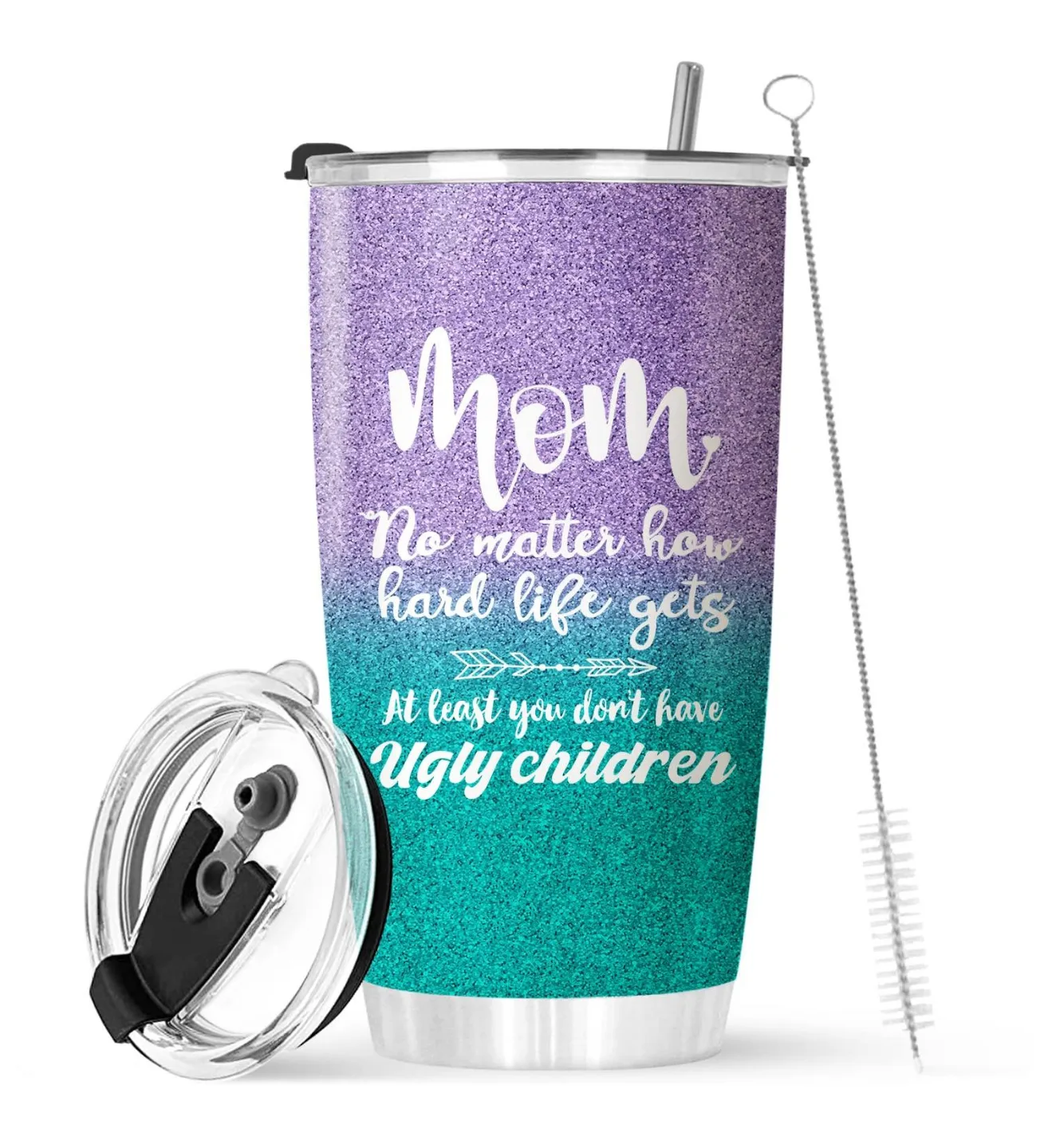 Mom's Tumbler with Lid and Straw, 20oz image indicator(6)
