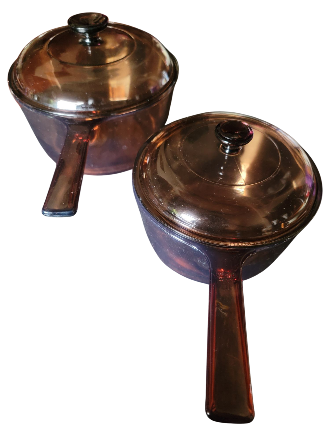 Vintage Corning Visions Pyrex Saucepans - Set of 2