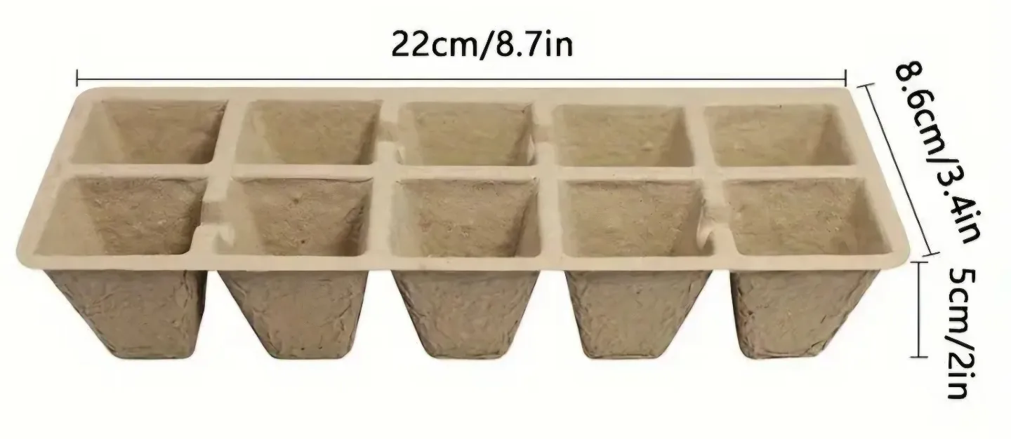 100-Cell Seed Starting Trays - Biodegradable Planters image indicator(2)