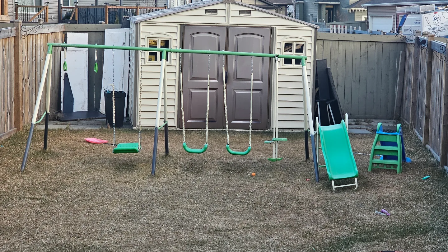 Kids' Outdoor Playset: Swing Set and Slide thumbnail