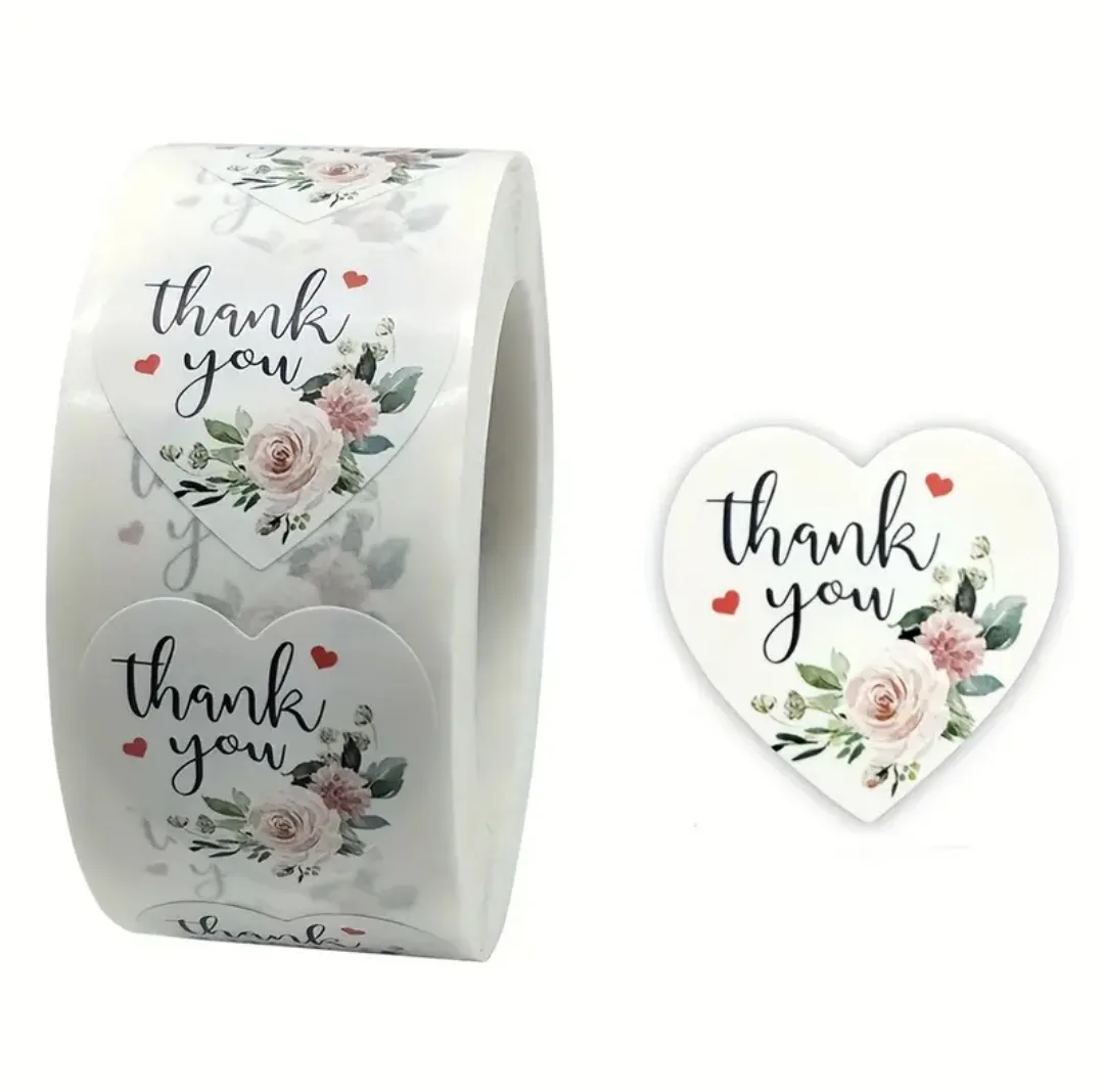 "Thank you" stickers rolls 500 pcs image indicator(3)