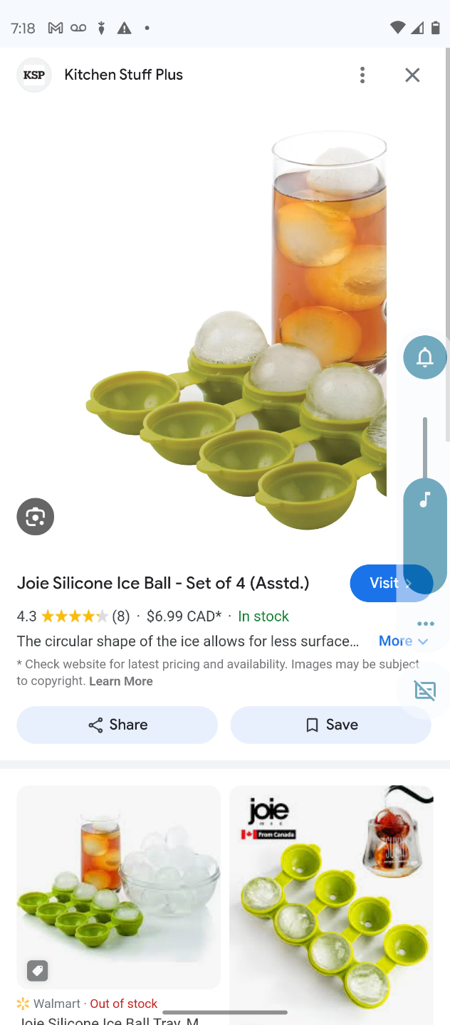 Joie Silicone Ice Ball Molds - set of 3