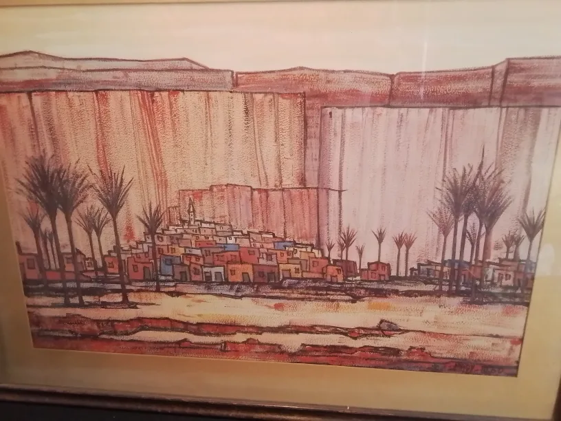 Framed Desert Oasis Pastel by Mady Dessirier image indicator(2)