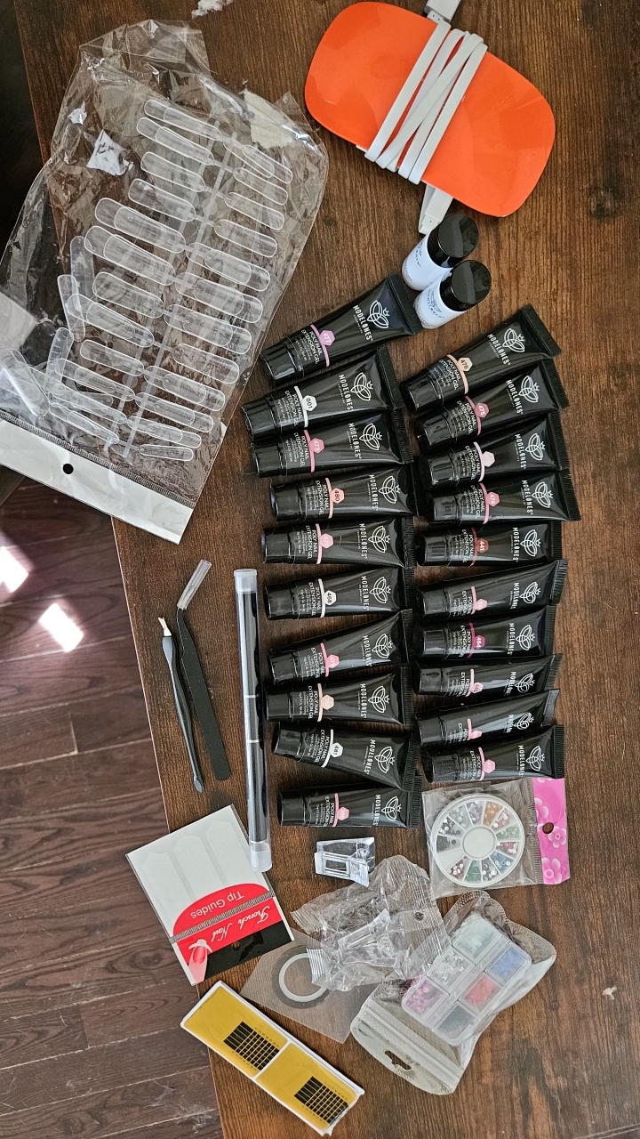 Modelones Poly Gel Nail Kit - 18 Colour Set with Accessories
