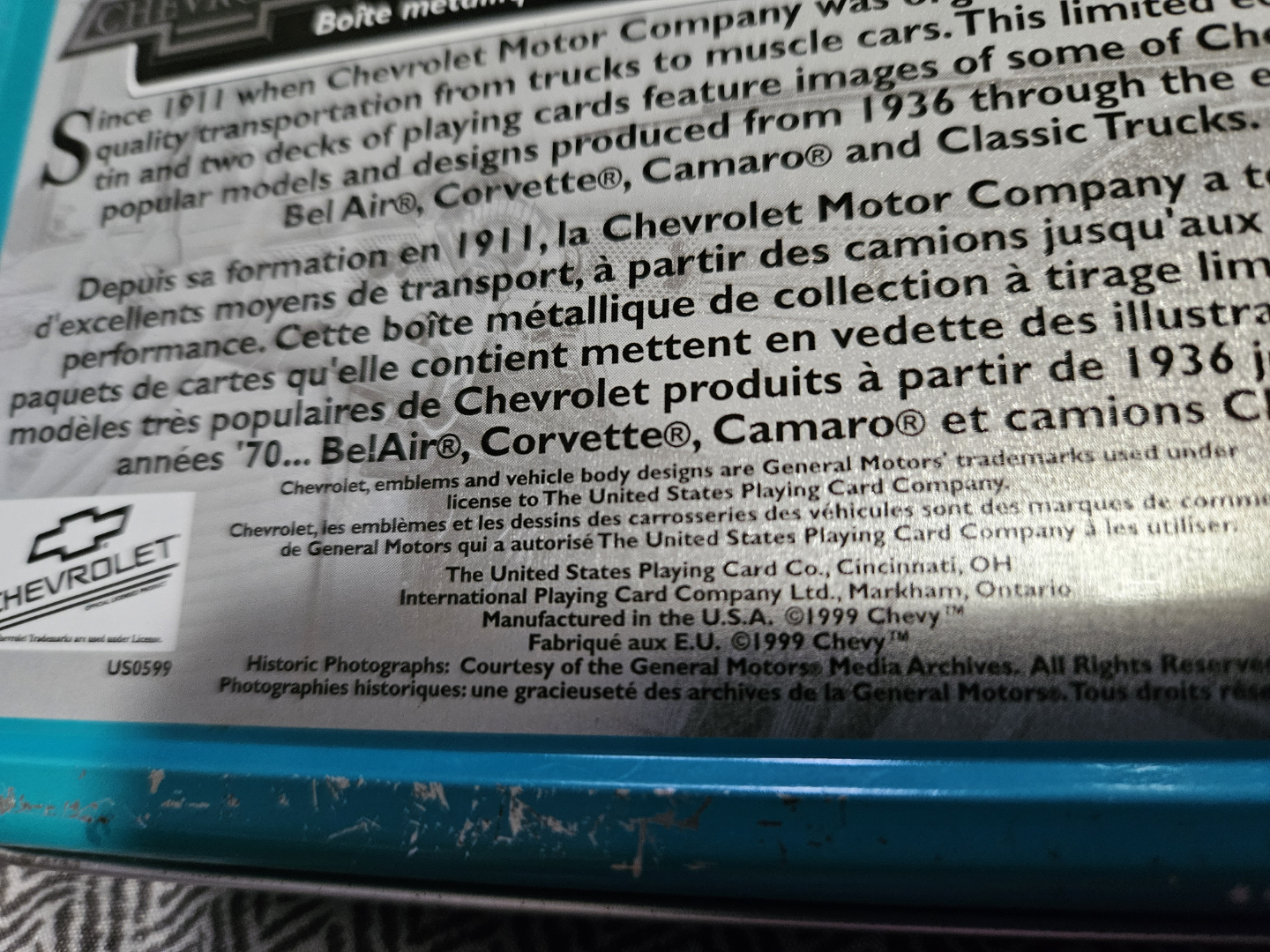 Chevrolet Limited Edition Collector Tin - Numbered! - photo 3