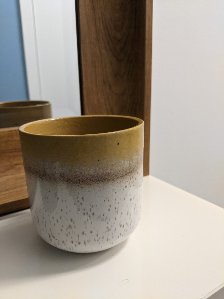 3 Modern Ceramic Planters - $5 each