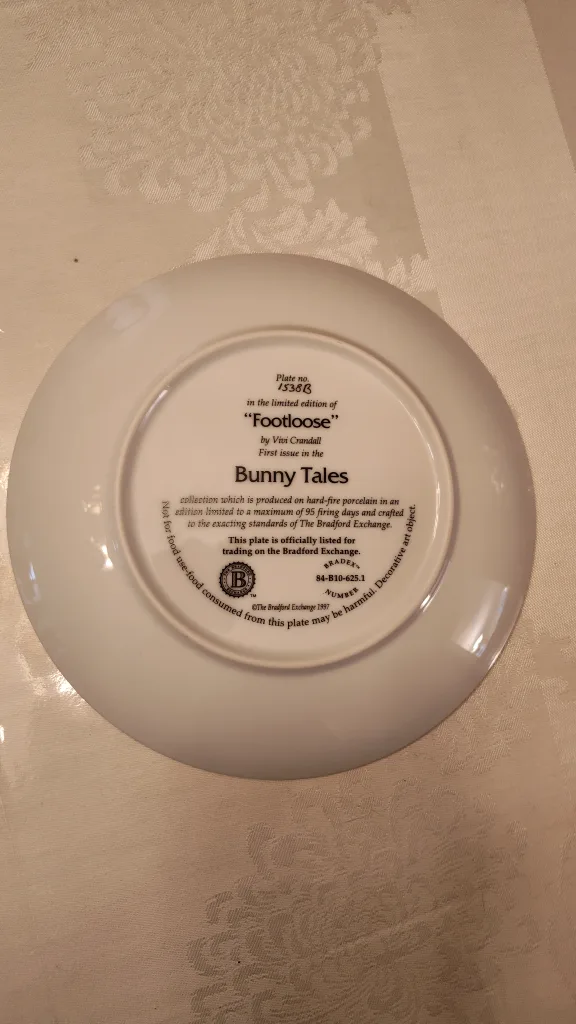 Bradford Exchange Bunny Tales Plate - Footloose image indicator(3)