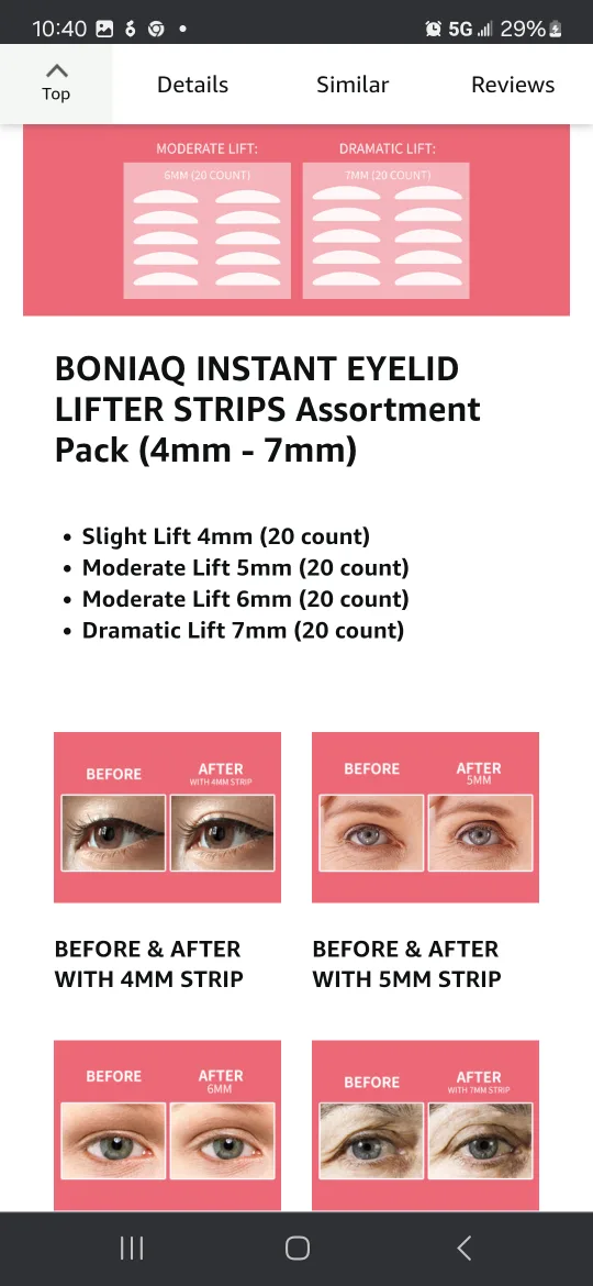 Eyelid Tape  4mm - 7mm  Eyelid Lifter Strips for Hooded & Droop image indicator(3)