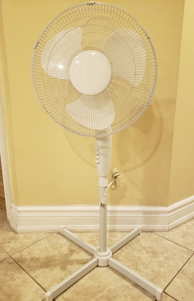 White Oscillating Stand Fan