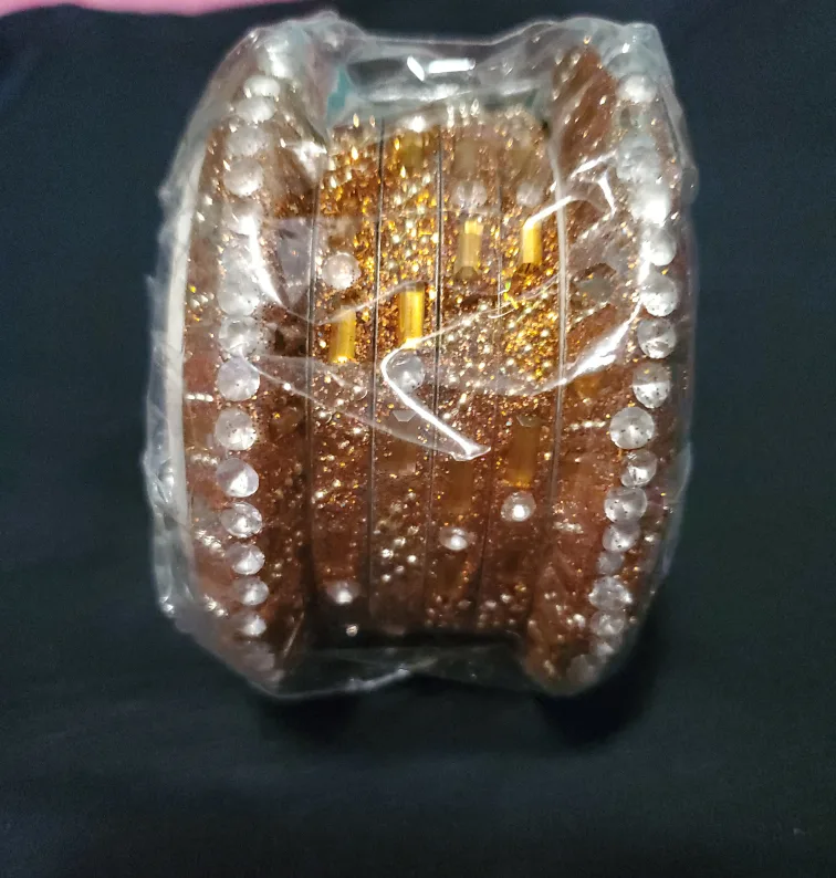 Sparkly Brown/Orange Bangles Set - Brand New image indicator(5)
