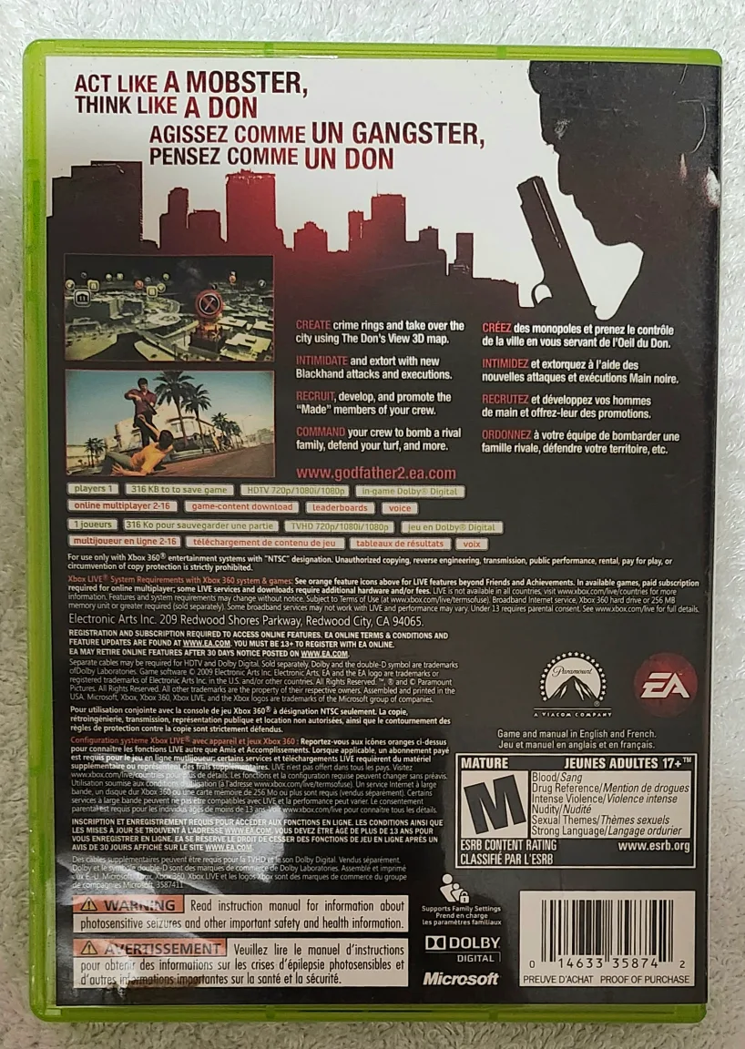 The Godfather 2 II (Xbox 360) CIB Complete - Excellent Condition image indicator(5)