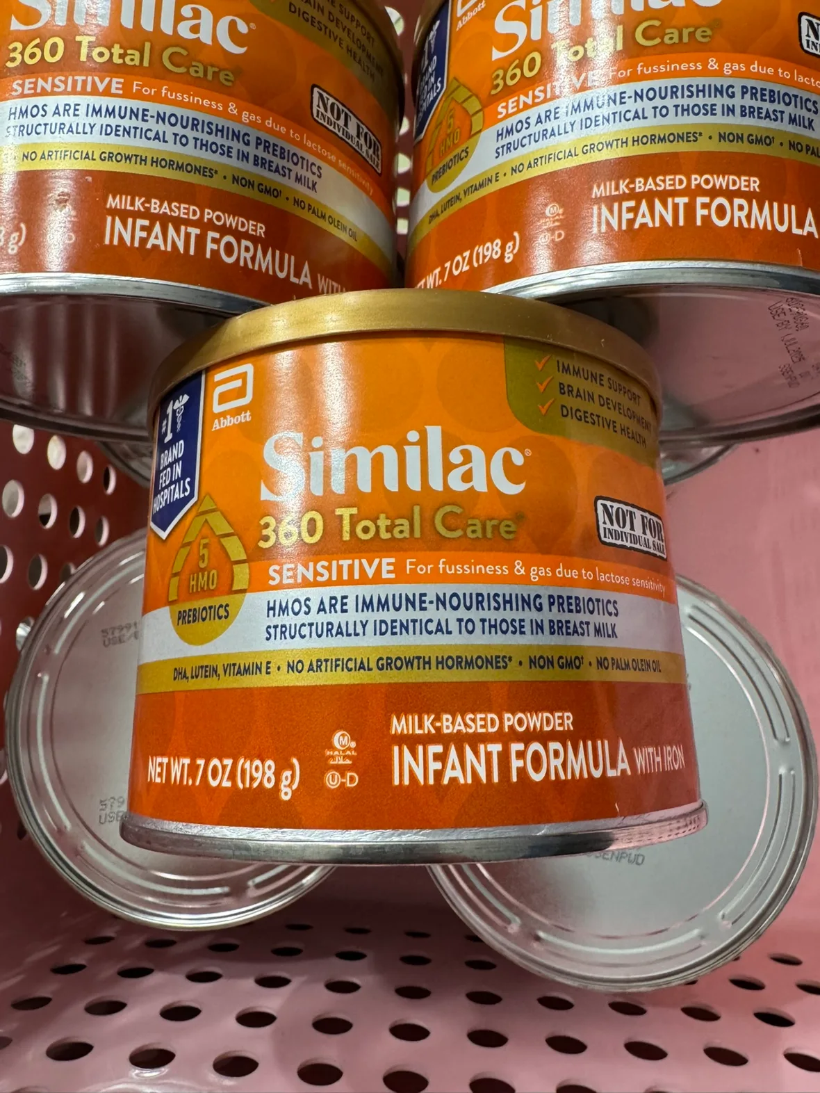 Similac 360 Total Care Sensitive Infant Formula (7 oz cans) image indicator(3)