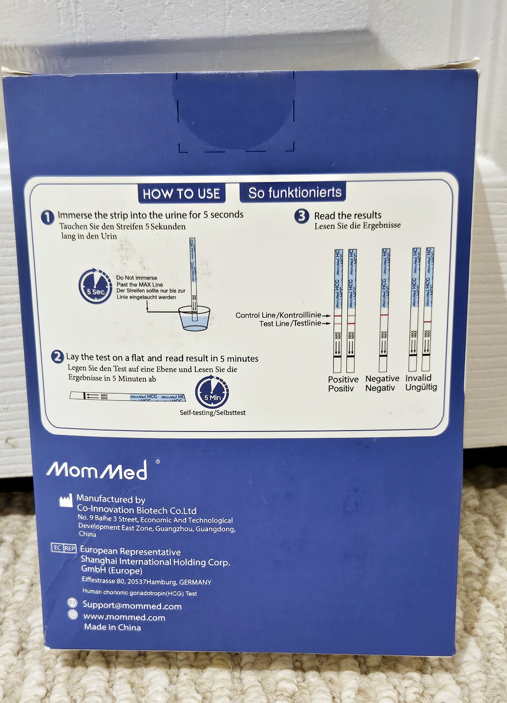 MomMed Pregnancy Test Kit - (13 test strips, 29 urine cups) - photo 3