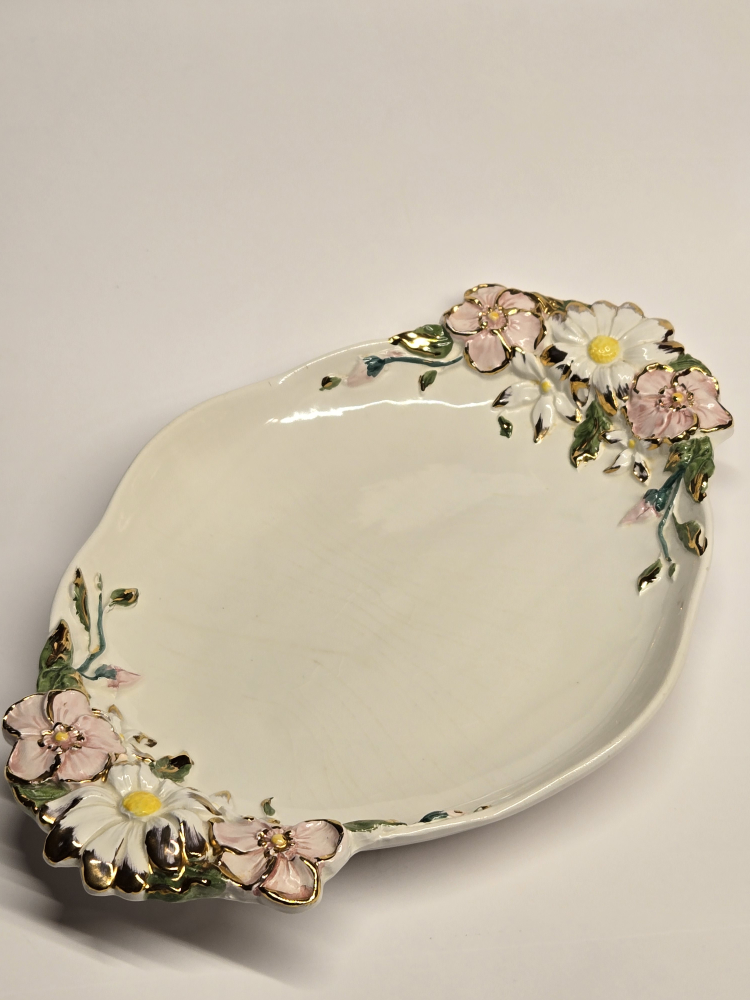 Italian Capodimonte Floral Serving Platter - photo 2