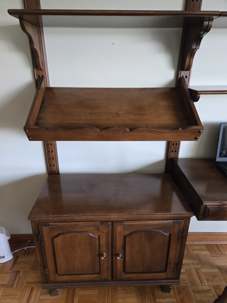Wall Mounted Shelving unit with Desk and Cabinets - photo 2