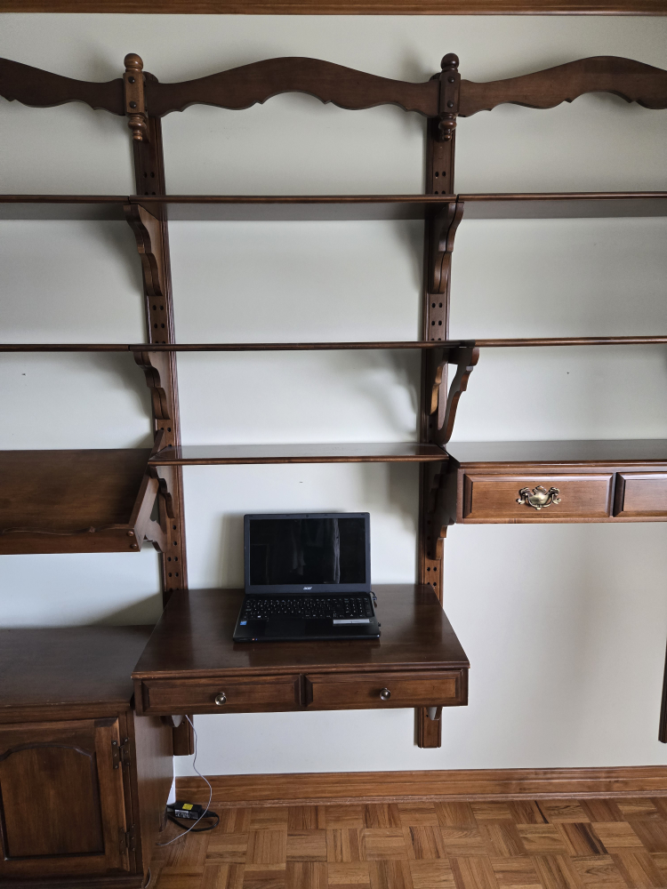 Wall Mounted Shelving unit with Desk and Cabinets - photo 3