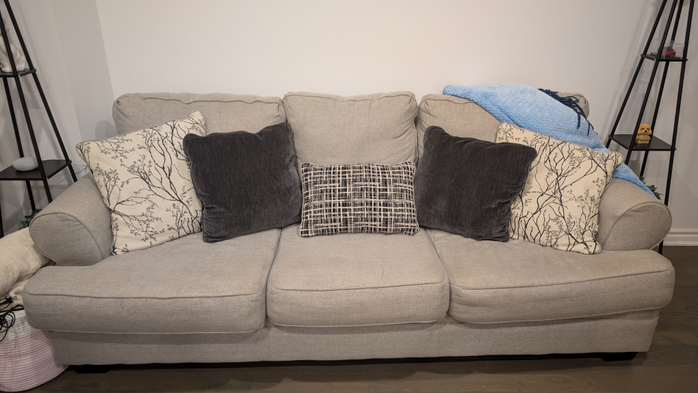 3 Seater Beige Sofa (Ashley Furniture)