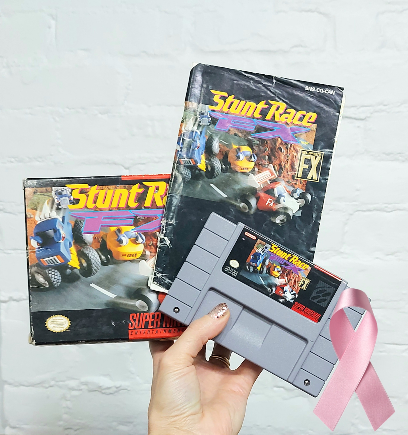 Super Nintendo SNES Stunt Race FX complete