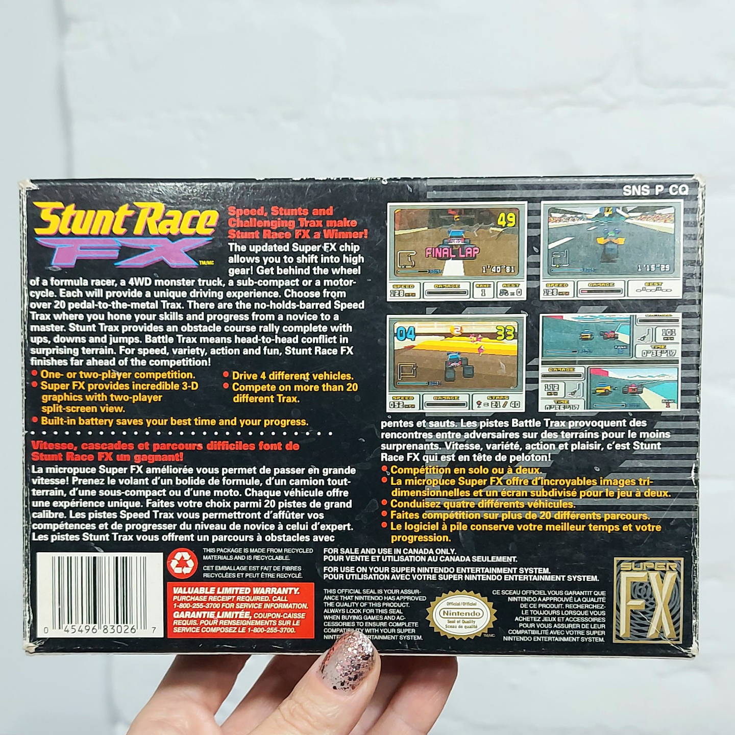Super Nintendo SNES Stunt Race FX complete - photo 3