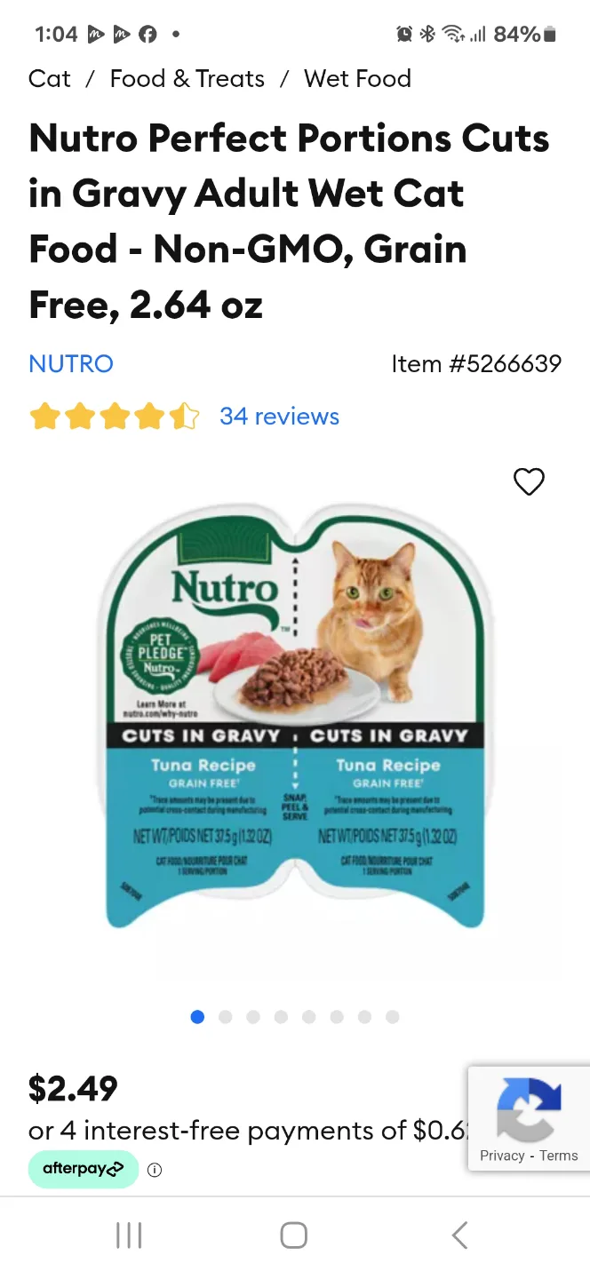 Nutro Perfect Portions Tuna Pate Adult Wet Cat Food 48 trays image indicator(2)