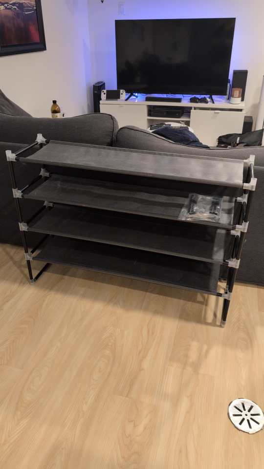 Four-Tier Fabric Shoe Rack