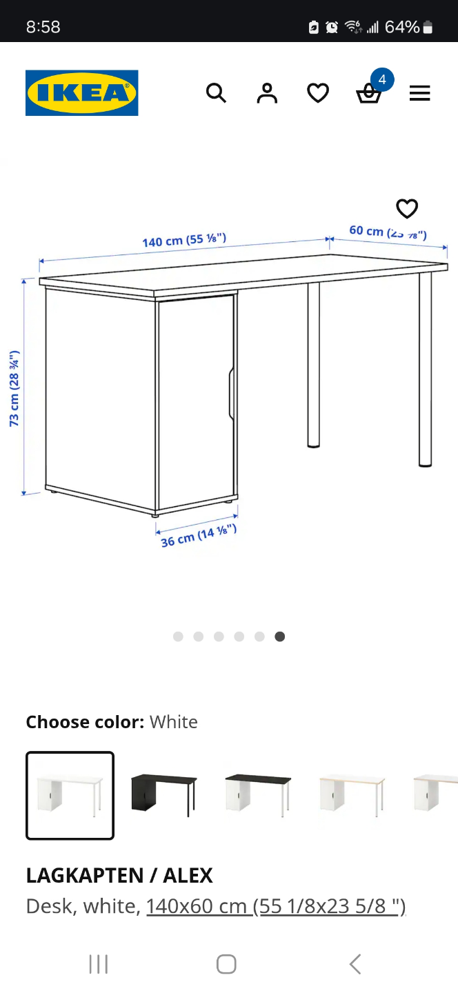 IKEA LAGKAPTÉN/ALEX Desk White - photo 5