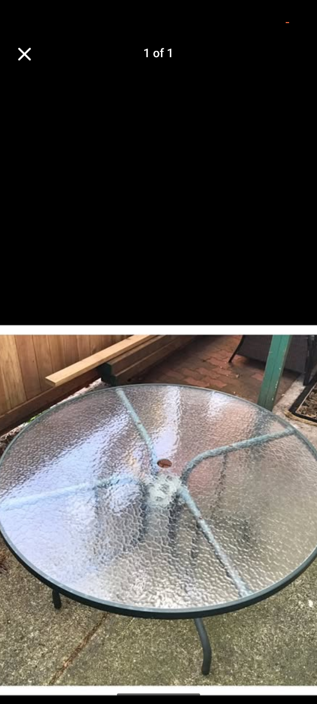 Round Glass Top Patio Table - photo 2