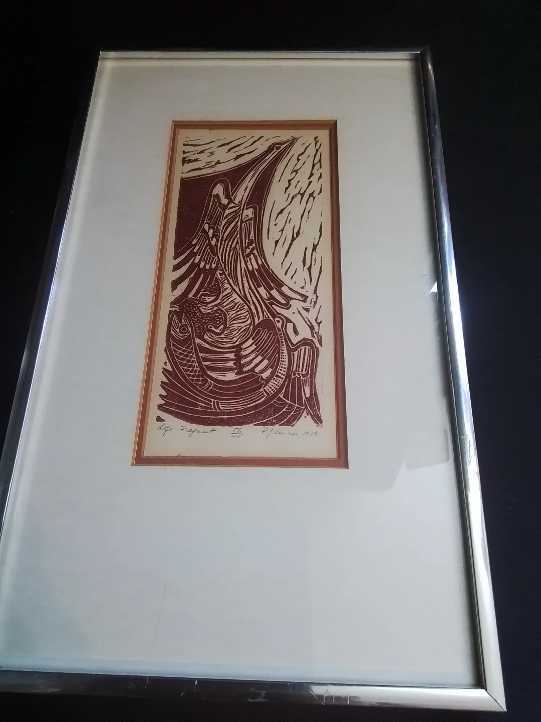 Print titled 'Life Fragment' by P. Granirer 1974 image indicator(5)