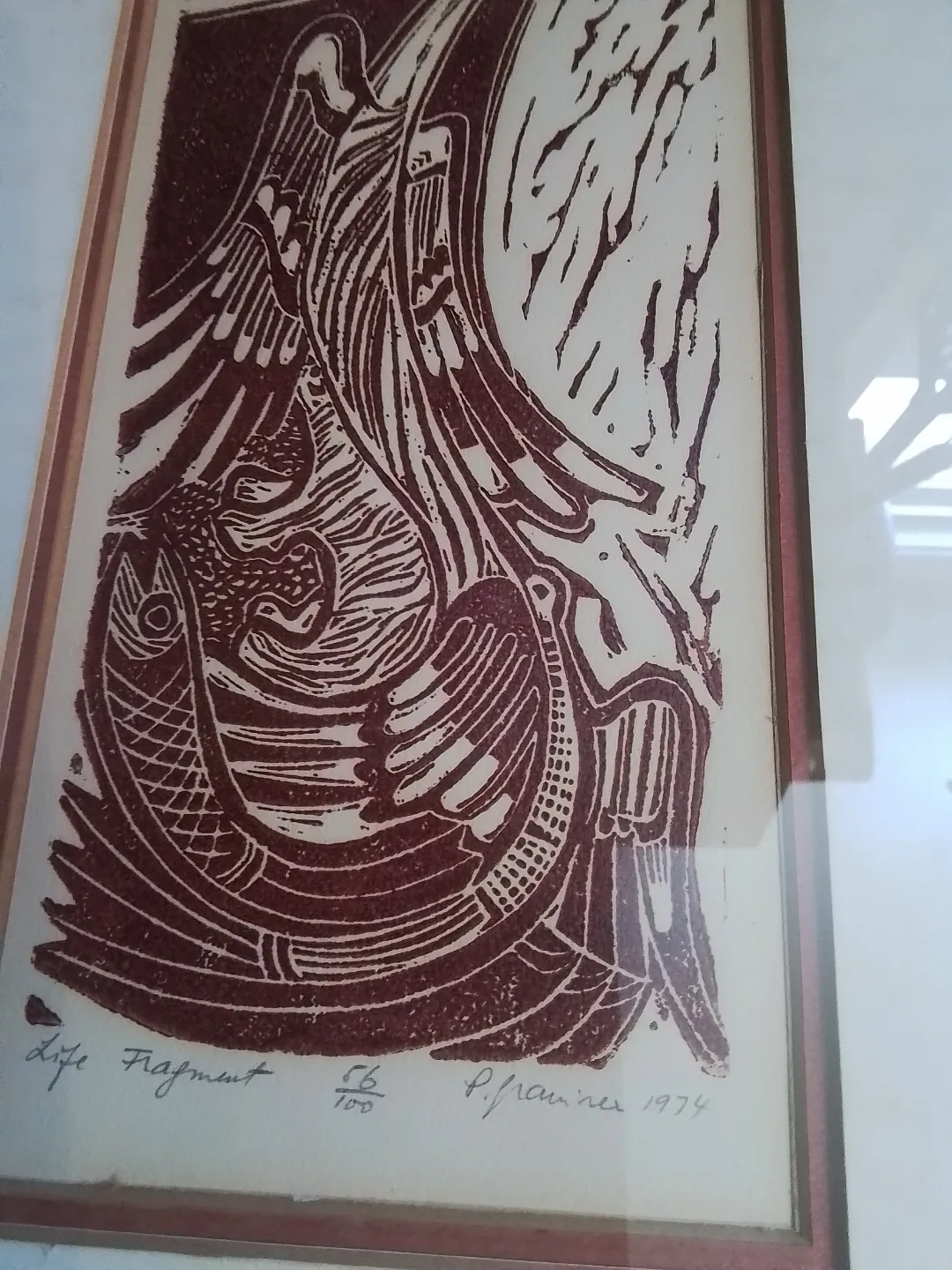 Print titled 'Life Fragment' by P. Granirer 1974 image indicator(6)