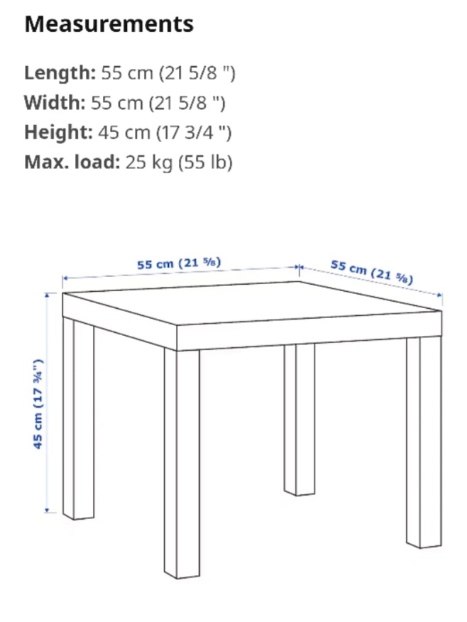 IKEA Lack Side Table - Black