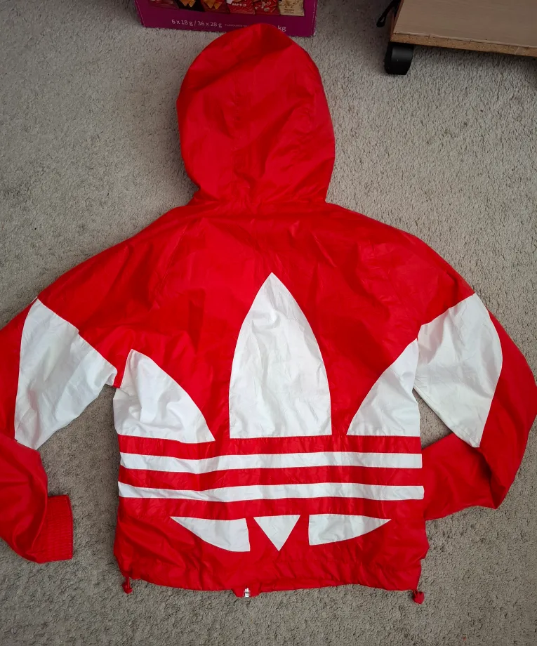 Adidas Red White Trefoil Logo Jacket - Size XS image indicator(2)