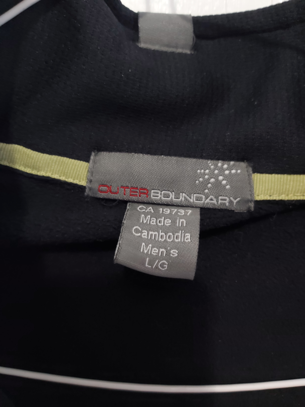 Men's Outer Boundary Size Large Navy Zip-Up Jacket - photo 3