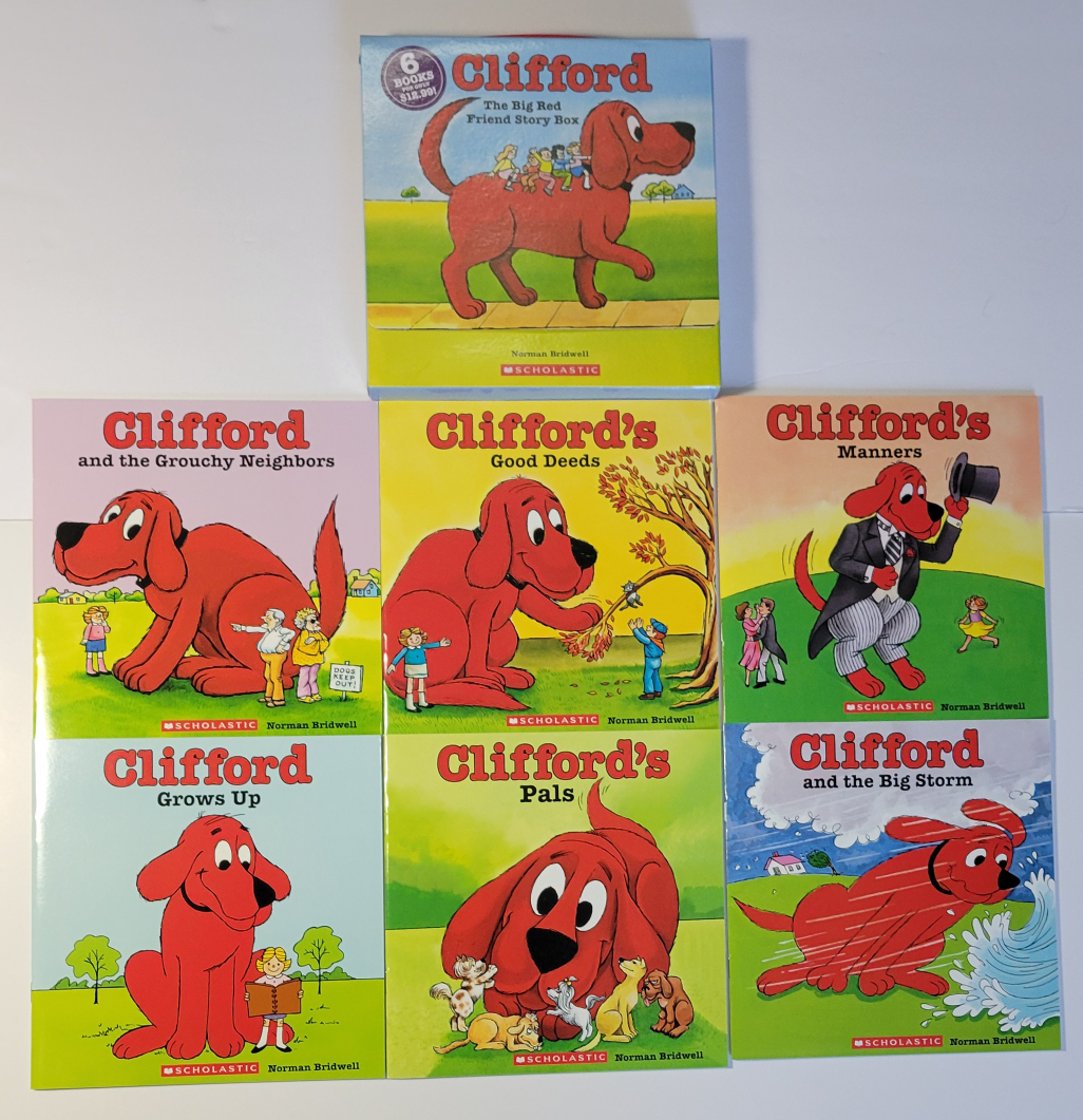 💚 NEW Clifford the Big Red Dog Book Set - 6 Scholastic Books