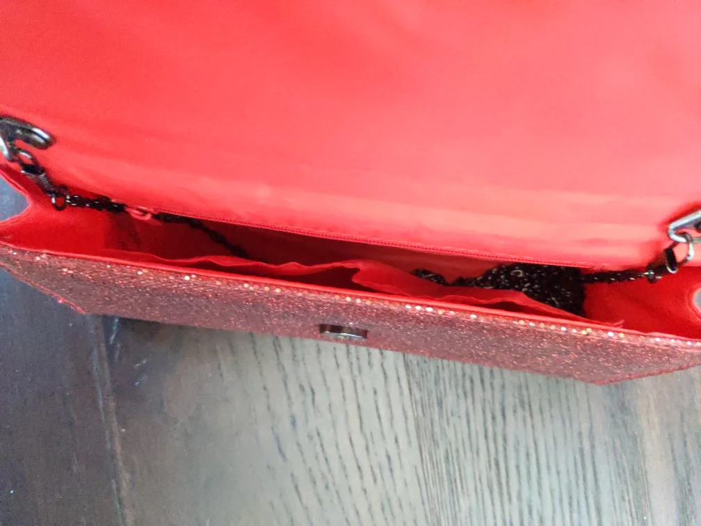Red Glitter Evening Clutch 🥕 image indicator(3)